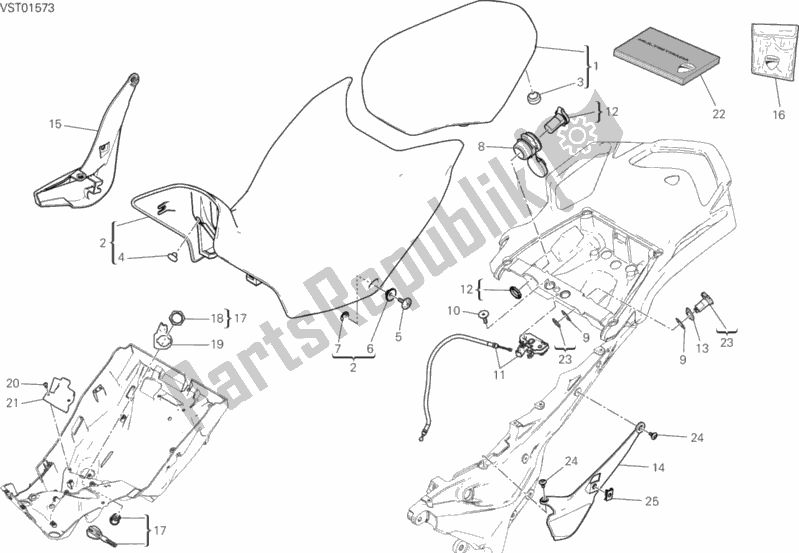 Todas las partes para Asiento de Ducati Multistrada 1200 Enduro Touring 2018